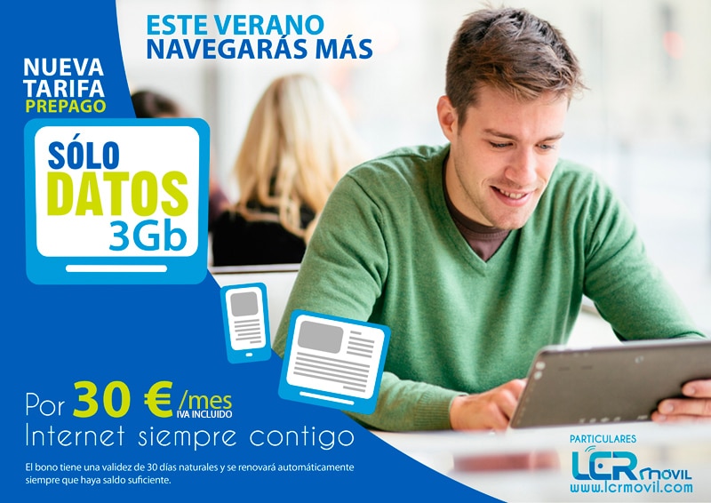 Tarifa de Internet móvil Sólo Datos 3Gb